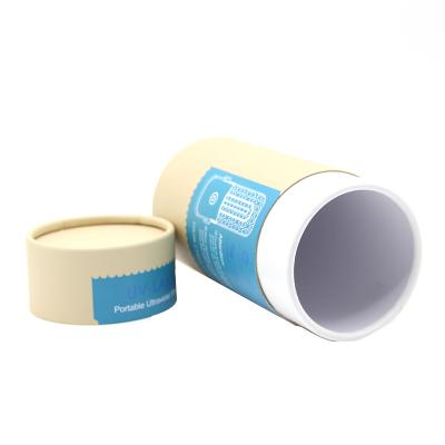 China Cartulina de encargo biodegradable de la caja del cilindro de Kraft alrededor del tubo de empaquetado de papel cosmético de la caja en venta