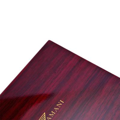 China el MDF de encargo del logotipo del laser de la alta del lustre pintura del piano pegó la caja de empaquetado del regalo de madera vacío del papel especial en venta