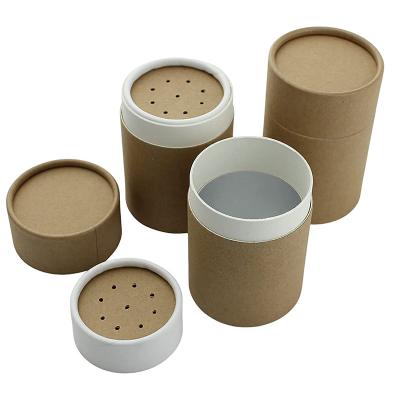 Chine Eco Friendly Cardboard Tube Box Container Salt Shaker / Spice Tube With Paper Sifter à vendre