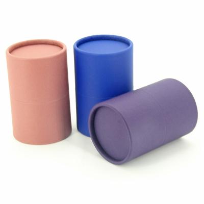 China Lovely Recycled Paper Tube Box With Window , Gift Round Paper Cylinder Candle Box for sale