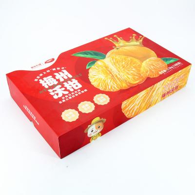 China Cree la caja del paquete para requisitos particulares de la fruta que empaqueta las cajas de regalo cuadradas anaranjadas de lujo en venta