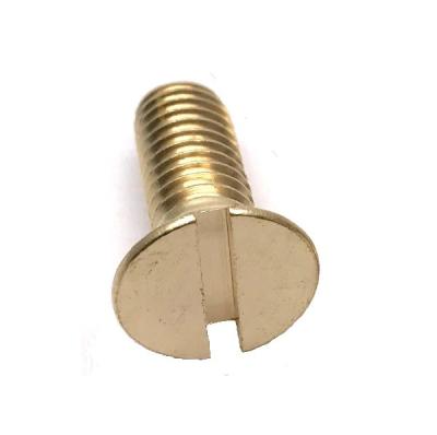 China DIN Countersunk Head Screws /  Brass H62 M1 - M20 Slotted CSK Head Bolt for sale