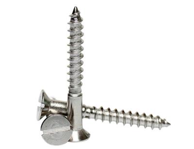 China Raised CSK Head Self Tapping Wood Screws , Slotted Raised Countersunk Wood Screw for sale
