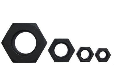 China Negro de acero de la tuerca de fijación del hexágono de carbono que platea el tipo con el hilo fino en venta