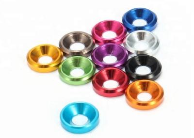 China Colorful Anodized Aluminium Plain Washer / Spherical Washer DIN 6319 Standard for sale