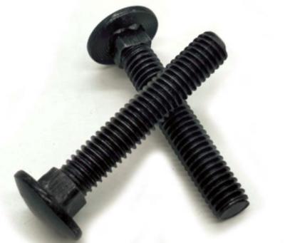 China Square Neck Round Head Bolt M3 - M72 With Plain / Black / Zinc Plated Surface for sale