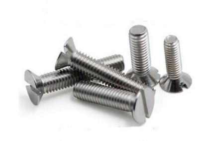 China Stainless Steel Slotted Countersunk Flat Head Bolt M6 M10 With Fully Threaded for sale