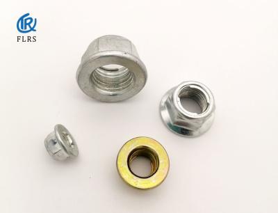 China Prevailing Torque Hexagon Lock Nut with Flange Galvanized Finishing Hex Flange Nuts for sale