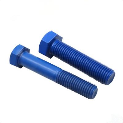 China M2-M52 Colorful PTFE Coating Hex Head Bolt with Full / Half UNC / UNF / BSW Thread for sale