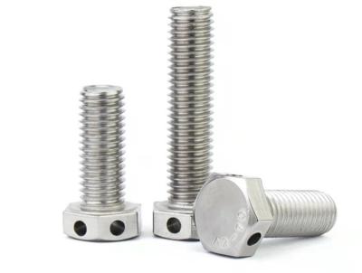 China GB/T32.1 Coarse Thread Hex Head Bolts With Wire Holes Locking for sale