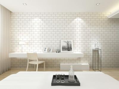 China Fashion 3d Brick Effect Wallpaper / Textured Brick Look Wallpaper Free Sample for sale