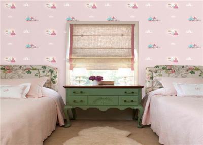 Chine Le papier peint moderne rose romantique de chambre à coucher d'enfants a non collé écologique à vendre