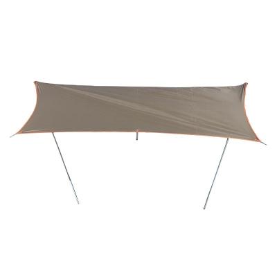 China Silkscreen Printed Polyester Camping Tarp  Outdoor Sun Shelter With Waterproof Design for sale