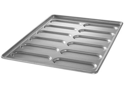 China RK Bakeware China Foodservice NSF 10 Molds Glazed Aluminized Steel Hoagie Bun Pan Tray for sale