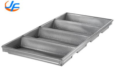 China RK Bakeware China Foodservice NSF Telfon Nonstick 4 Strap Aluminized Pullman Loaf Pan / Steel Hearth Bread Pan for sale