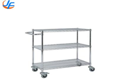 China RK Bakeware China Foodservice NSF 3 Tier Stainless Steel Food Serving Trolley Cart Material Distribution Trolley for sale