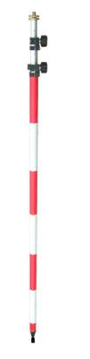 China Tangent Screw Clamping 2.6m Survey Prism Pole for sale
