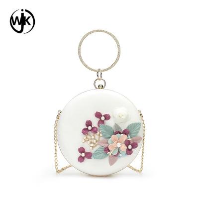 China china bag factory wholesale cute clutch bags round purse flower fashionable evening bags clutches for sale