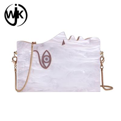 China custom fashion high-end party crossbody bag shoulder face shape party bag evening wedding ladies party clutch bag for sale