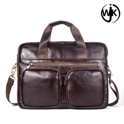 China Wholesale large briefcase messenger bag Classical designed men leather shoulder fancy office leather bag for men for sale
