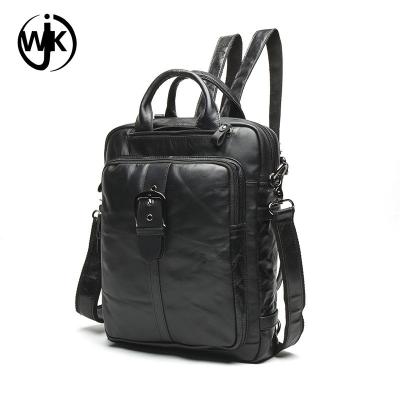 China 2019 latest product custom high quality unisex leather sling backpack with handle shaped soft tote backpack men leather for sale
