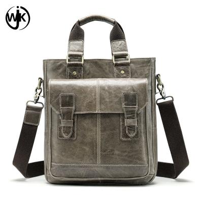 China low MOQ office bag for men leather pure color leather bag for men Imported First Layer of cowhide hand bag men for sale
