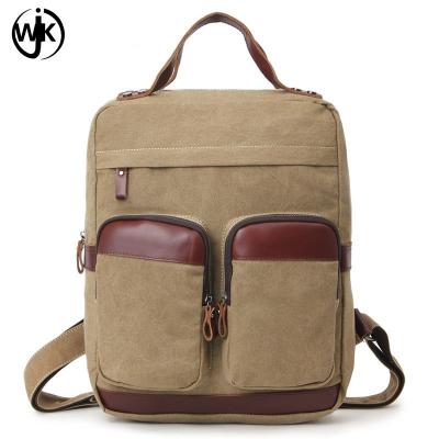 China High-capacity Multi-function men backpack leather with canvas luxury bags men canvas tote bag shoulder for sale