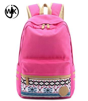 China Cheap custom factory canvas bag high quality durable lady backpack new design colorful canvas backpack for sale