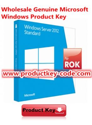 China Windows Server Product Key Code for Windows Server 2012 Standard HP ROK 2CPU/VM OEM Activation Key for sale