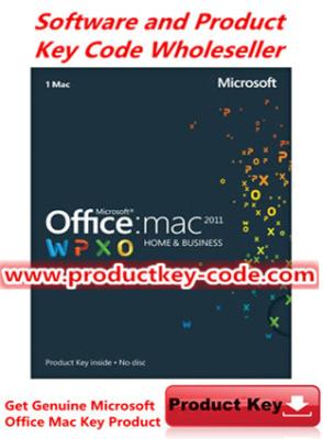 Chine Codes principaux de produit de Microsoft Office, Microsoft Office pour Mac code principal de 2011 à la maison et des affaires FPP ESD à vendre