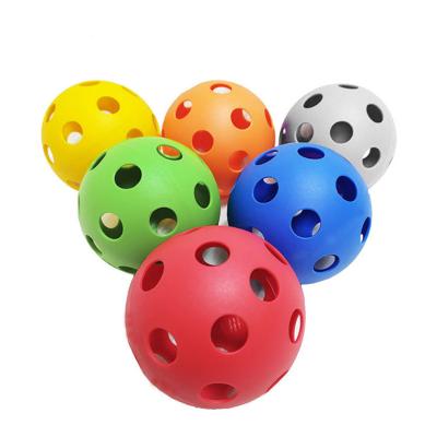 China Best Selling 40 Holes Outdoor Pickleball Balls TPE 74MM Diameter USAPA Standard Injection Pickleball for sale