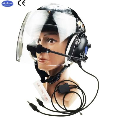 China CE certificated Aviation helmet high quality aircraft helmet black color flight helmet 4 size for sale