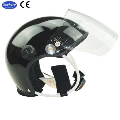 China Black Paramotor helmet GD-C Without headset Open face PPG helmet High quality powered paragliding helmet for sale