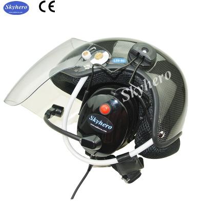 China Carbon fiber Paramotor helmet PPG helmet with high noise cancel headset EN966 certificated for sale