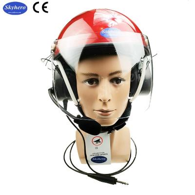 China Red color PPG Helmet/Paramotor Helmet With Full Headset EN966 Paramotoring GD-C01-S6 for sale