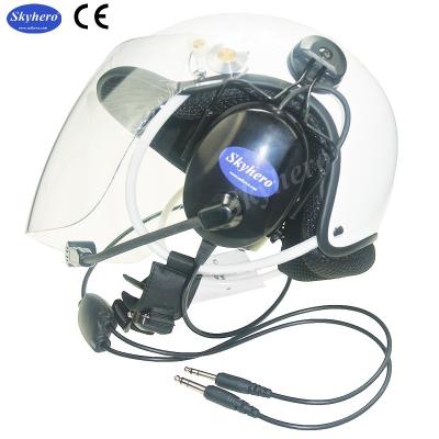 China Best noise cancel Paramotor helmet with full headset EN966 standard Paramotoring Standard GA Dual plug6.3-5.2mm for sale