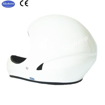 China Speed flying helmet GD-B Fiber glass Paragliding helmet white colour full face hang gliding helmet for sale