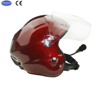 China EN 966 Paramotor helmet two side PTT headset 13 years professional manufacturer color red blue matte black for sale