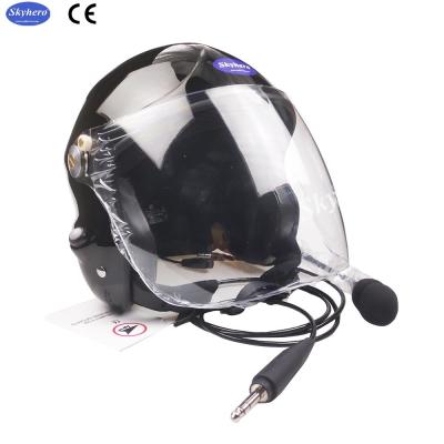 China Noise Cancel PPG Black Helmet With Full Headset EN966 Certificated Paramotor Helmet China Supplier Blue Red Black for sale