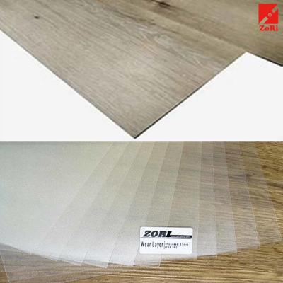 China 4-40 Mil Transparent In Nature Yellow Wear-resistence Layer Producters For LVP Flooring for sale