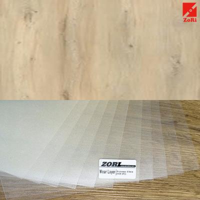 China Custom 1300mm Width Transparent PVC Wear Resistant Layer Suppliers For Vinyl Wood Flooring Surface Protection for sale
