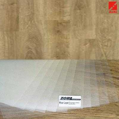 China High Quality 20 Mil 28 Mil 30 Mil Transparent PVC Wear Resistant Layer Manufacturer For Luxry Vinyl Flooring for sale
