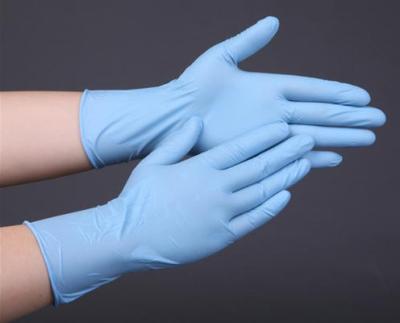 China Disposable Nitrile gloves with powdered / powder free for sale