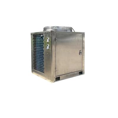 中国 2CES-3Y compressor Box type Air cooled 3HP condensing unit fan grille and blades stainless steel condensing unit 販売のため