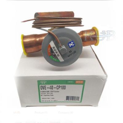 China Material de cobre amarillo labrado del cuerpo de Sporlan del gas de la válvula de la extensión termal de Ove-40-Cp100 R407c en venta
