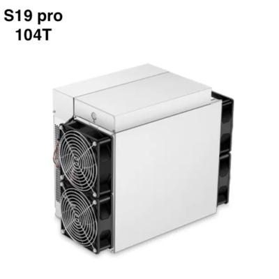 China 3250w ASIC Bitcoin Miner 13.30Kg Bitmain Antminer S19 Pro 104TH/S for sale