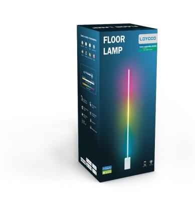 China Voice Activated Smart LED Floor Lamp APP Control RGB CCT 25000H Life Span for sale