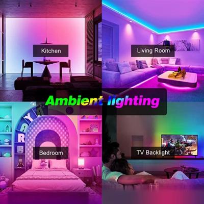 China RGB Phone Controlled LED Strips Bluetooth LED Flexible Tape Light 6m for sale
