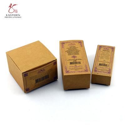 China Silver Stamping 350gsm Kraft Paper Custom Cosmetic Boxes For Perfume for sale
