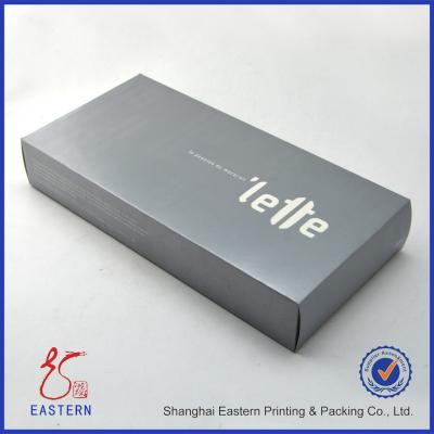 China Custom Logo Printed Luxury Silver SGS Approve Macaron Paper Box 300gsm for sale